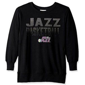 NBA Throwback New Orleans Jazz Womens Size 2XL Showtime Pullover Sweater Black